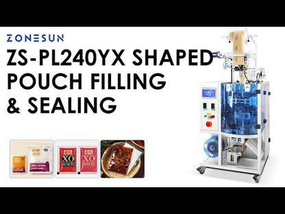 ZONESUN ZS-PL240YX Shaped Pouch VFFS Liquid Filling and Sealing Machine