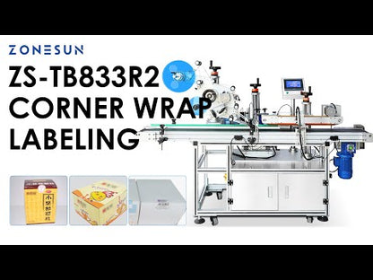 ZONESUN ZS-TB833R2 High Speed Corner Labeling Machine for Box Packaging