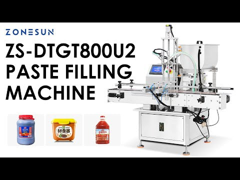 ZONESUN ZS-DTGT800U2 Rotor Pump Paste Filling Machine for Peanut Butter