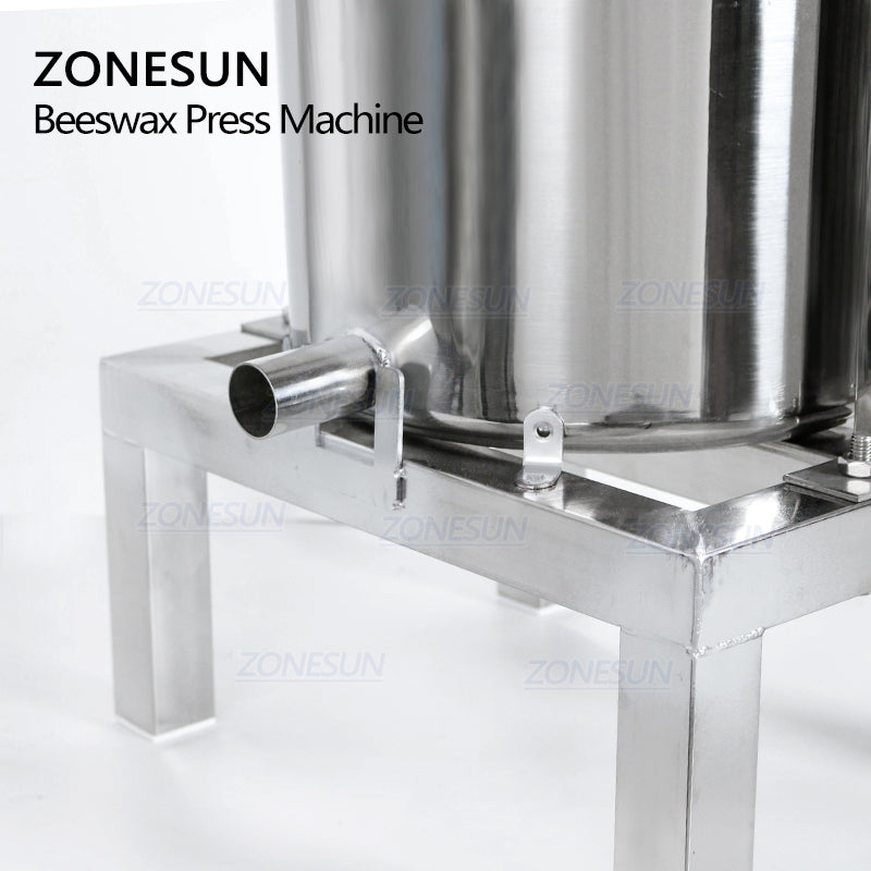 ZONESUN Manual Stainless Steel Honey Wax Pressure Machine Fully Enclosed Squeezer Paraffin Rolling Mill Waxing