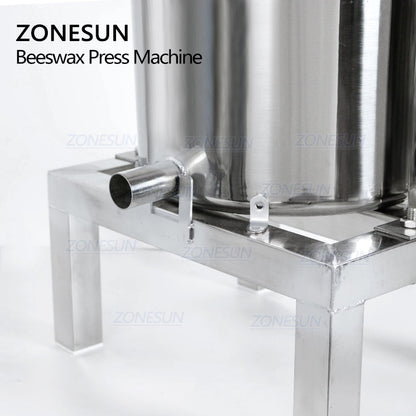 ZONESUN Manual Stainless Steel Honey Wax Pressure Machine Fully Enclosed Squeezer Paraffin Rolling Mill Waxing