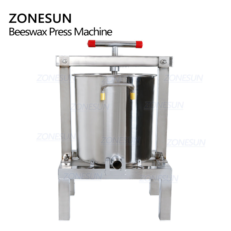 ZONESUN Manual Stainless Steel Honey Wax Pressure Machine Fully Enclosed Squeezer Paraffin Rolling Mill Waxing