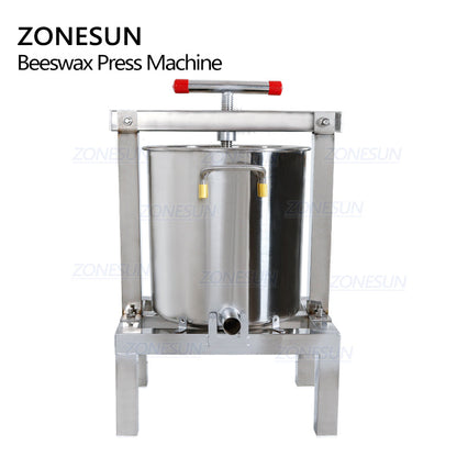 ZONESUN Manual Stainless Steel Honey Wax Pressure Machine Fully Enclosed Squeezer Paraffin Rolling Mill Waxing