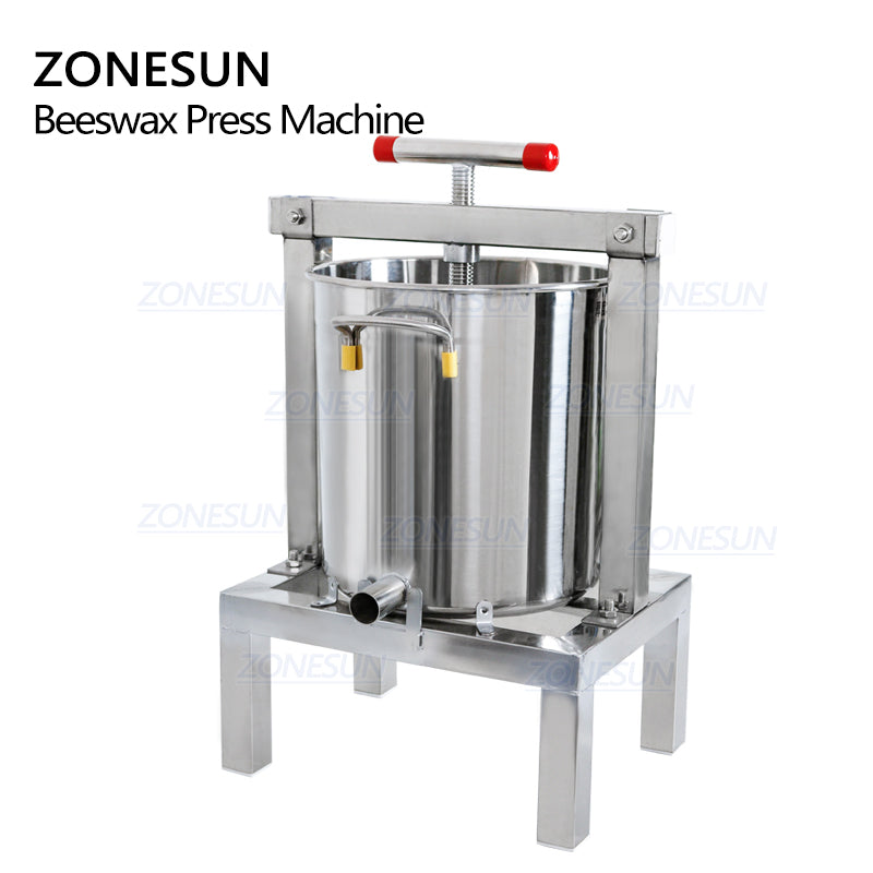 ZONESUN Manual Stainless Steel Honey Wax Pressure Machine Fully Enclosed Squeezer Paraffin Rolling Mill Waxing