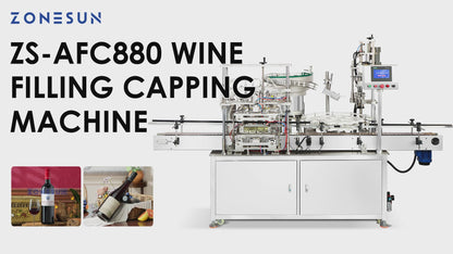 ZONESUN ZS‑AFC880 Automatic Wine Bottling Monoblock with ROPP Capping