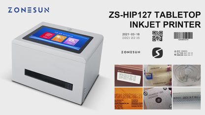 ZONESUN ZS-TIP127 Tabletop Inkjet Date Code and Pattern Printer