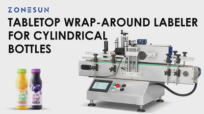 ZONESUN ZS-TB150 Tabletop Automatic Round Bottle Labeling Machine