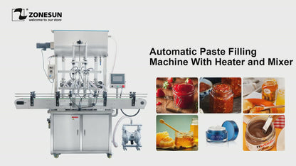 ZONESUN ZS-YT4T-4PM Automatic Paste Filling Machine With Heater&Mixer