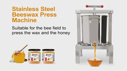 ZONESUN Manual Stainless Steel Honey Wax Pressure Machine Fully Enclosed Squeezer Paraffin Rolling Mill Waxing