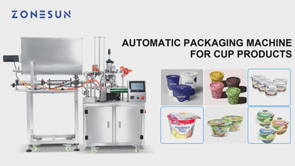ZONESUN ZS-FS600 Confezionatrice automatica per gelato a tazza, riempitrice per pasta, sigillatrice 