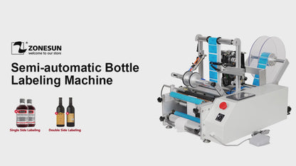 ZONESUN ZS‑TB190 Semi‑automatic Double Side Round Bottle Labeler