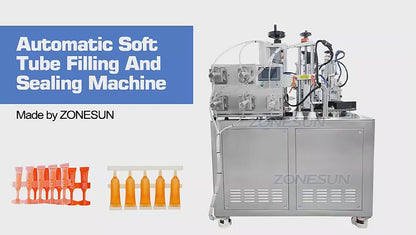 ZONESUN ZS-FS50U Auto 4-Head Ceramic Pump Tube Filling Sealing Machine