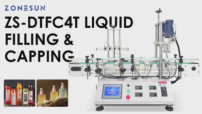 Zonesun ZS-DTFC4T Tabletop Bottle Filling and Capping Machine Monoblock