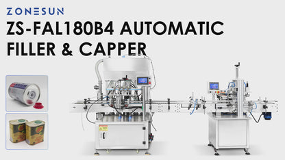 ZONESUN ZS-FAL180B4 Automatic Paste Filling & Cap Pressing Line