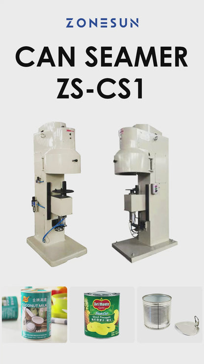 Zonesun ZS-CS1 Semi‑Automatic Can Seamer for Cylindrical Cans