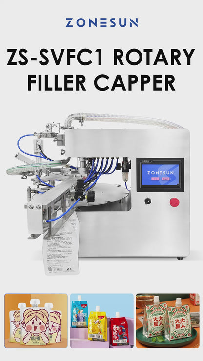 ZONESUN ZS‑SVFC1P Rotary Lobe Pump Filling & Capping Machine