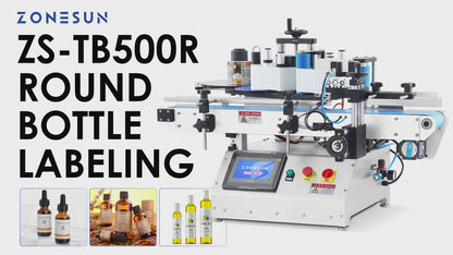 Zonesun ZS-TB500R Desktop Round Bottle Wrap Labeling Machine