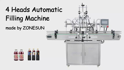 ZONESUN ZS-YT4T-4Y Custom 4 Heads Liquid Filling Machine