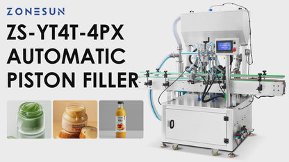 Zonesun ZS‑YT4T‑4PX Automatic Servo Piston Filling Machine