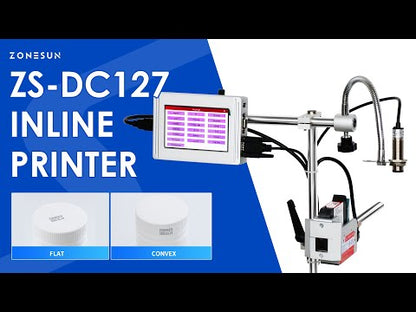 ZONESUN ZS-DC127 Inline Printer with Conveyor for Packaging Lines