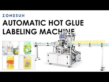 ZONESUN ZS-GTB12S Automatic Hot Melt Glue Bottle Labeling Machine