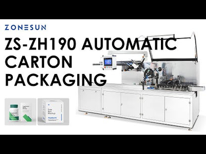 ZONESUN ZS-ZH190 Horizontal Cartoning Machine for Cosmetics & Pharmaceuticals
