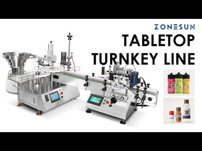 ZONESUN ZS-AFCL2 Automatic Round Bottle Filling Capping Labeling Line