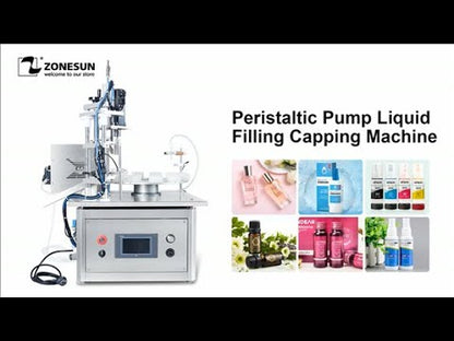 ZONESUN ZS-AFC1P Peristaltic Pump Liquid Filling & Capping Machine