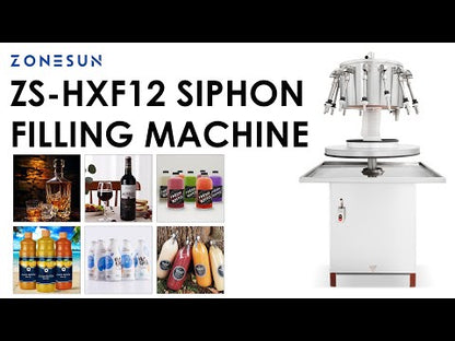 Zonesun ZS‑HXF12 Rotary Siphon Filling Machine for Liquids