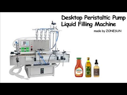 ZONESUN ZS-DTPP4E Pneumatic 4-Nozzle Peristaltic Pump Liquid Filler