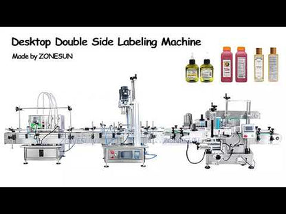 ZONESUN ZS-FAL180C9 Auto Square Bottle Filling Capping Labeling Line