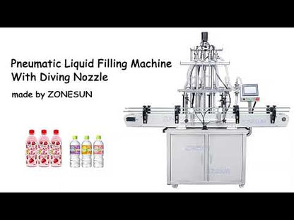 ZONESUN ZS-YT4T-4D 2/4/6 Diving Nozzles Liquid Filling Machine