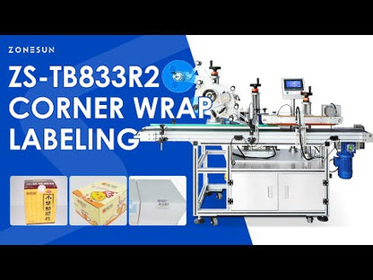 ZONESUN ZS-TB833R2 Corner Labeling Machine for Box Packaging