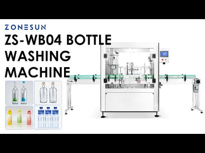 ZONESUN ZS‑WB04 Four‑Head Airjet Bottle Cleaning Machine for High Efficiency