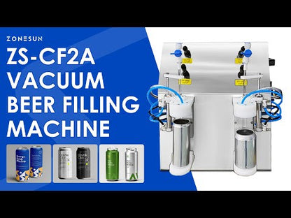 ZONESUN ZS-CF2A Vacuum Beer Filling Machine for Carbonated Drinks & Craft Breweries