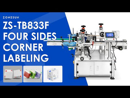ZONESUN ZS-TB833F Corner Labeling Machine for Cosmetic Box Security Sealing Labeler