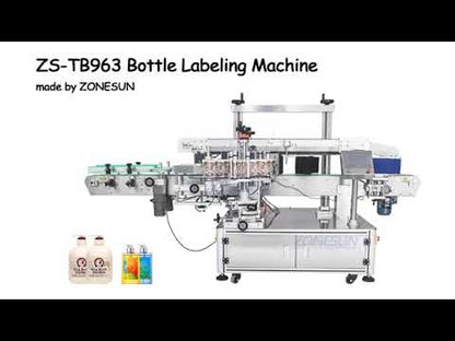 ZONESUN ZS‑TB963 Double Side Round & Square Bottle Labeling Machine