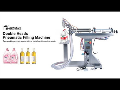 ZONESUN ZS-YTFS2 Pneumatic Dual-Nozzle Liquid Filling Machine