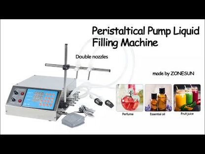 ZONESUN ZS‑YTPP2T 2‑Head Peristaltic Pump Liquid Filling Machine