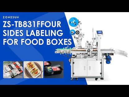 ZONESUN ZS-TB831F Meal box Wrap-Around Food Tamper-evident Boxes Labeling Machine