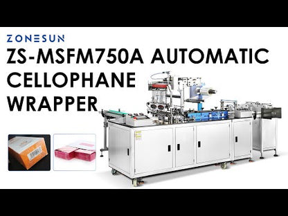 ZONESUN ZS-MSFM750A Automatic Cellophane Wrapping Packaging Machine