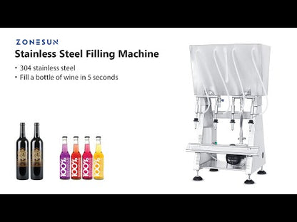 ZONESUN ZS-RWGFP4 Automatic Wine Filling Machine with Smart Sensors