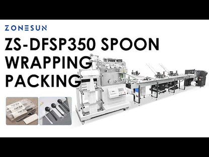 ZONESUN ZS-DFSP350 High-Speed Disposable Cutlery Wrapping Machine for Tableware Sets