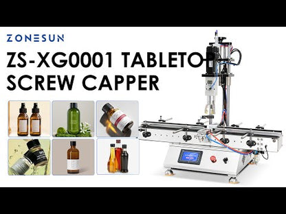 Zonesun ZS‑XG0001 Tabletop Screw Capper with Servo Motor & Conveyor