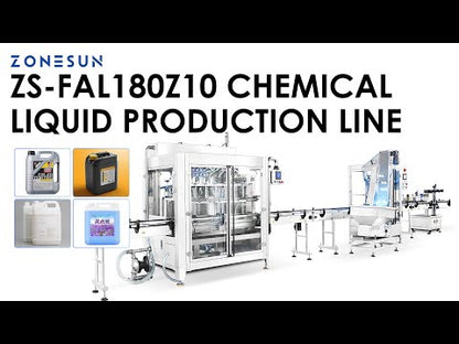 Zonesun ZS‑FAL180Z10 Servo Filler Capper & Labeller for F‑Style Bottle