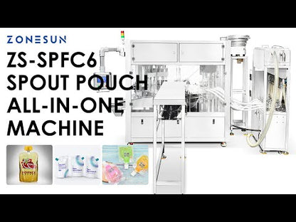 Zonesun ZS‑SPFC6 Automatic High‑Speed Spout Pouch Filling & Capping