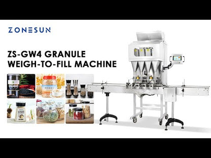 ZONESUN ZS-GW4 Automatic 4 Heads Granule Weighing Filling Machine