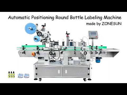 ZONESUN ZS-TB822D Dual-Side Labeling Machine for Flat Cap&Round Bottle