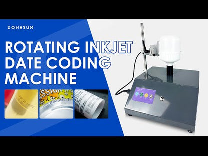 ZONESUN ZS-RIP1 Rotating Inkjet Printing Machine for Curved Surfaces Bottle Tube Vial Printer