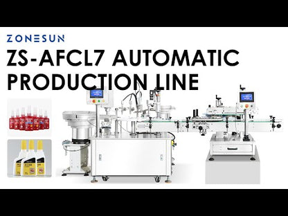 Zonesun ZS-AFCL7 Automatic Packaging Line for Pointed Glue Bottles and Flat Labels